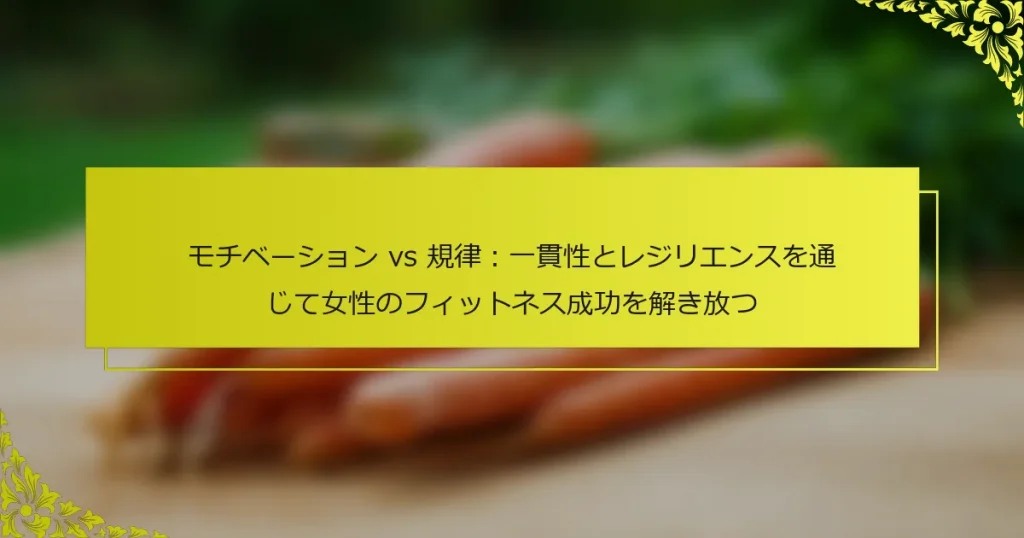 モチベーション vs 規律：一貫性とレジリエンスを通じて女性のフィットネス成功を解き放つ